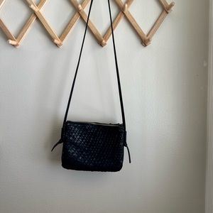 100% leather Madewell woven leather minimalist crossbody bag